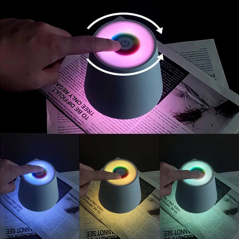 Rechargeable wine bottle light with color-changing LED on a black bottle for home entertaining