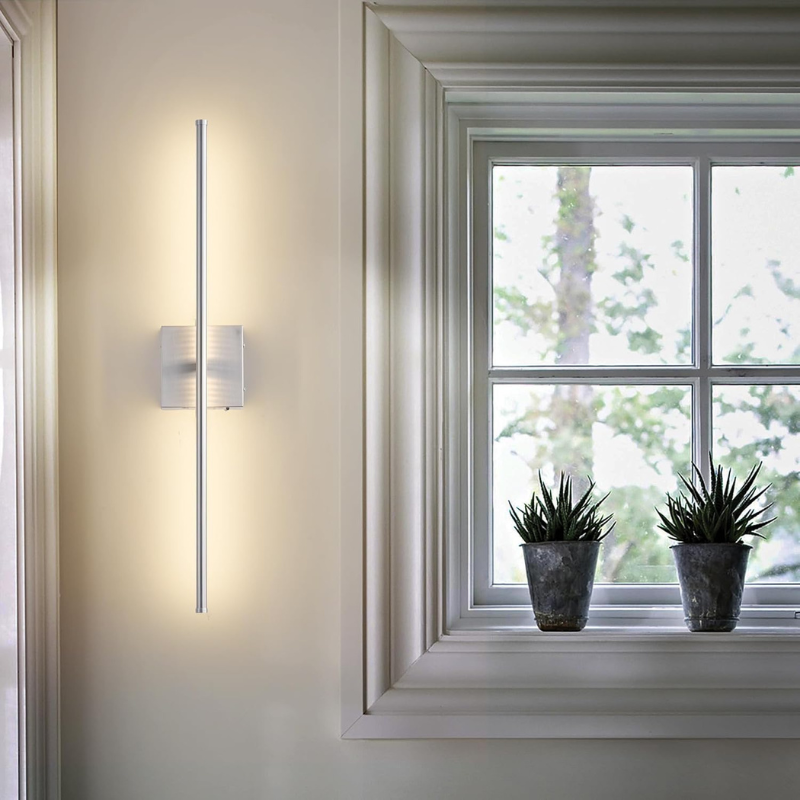 Set of two vintage-style rechargeable wall sconces with metal accents for renters