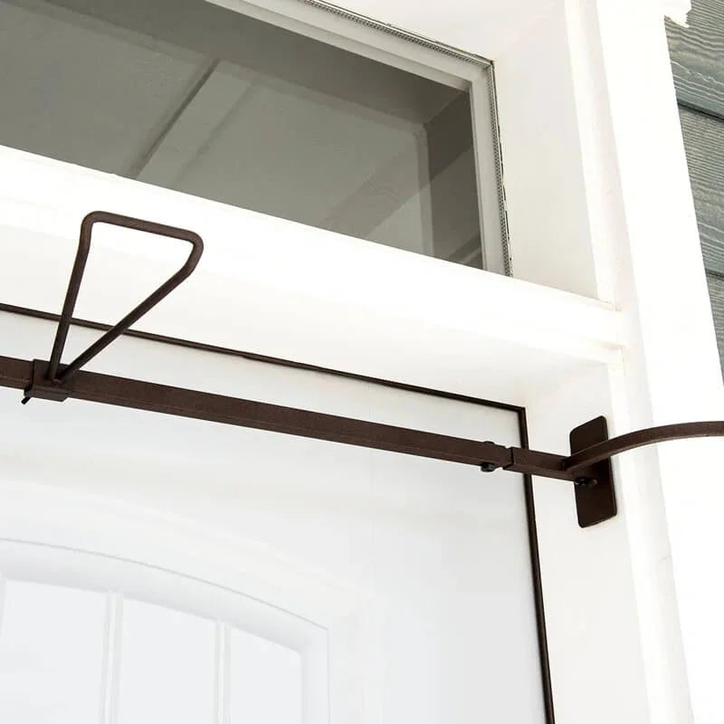 Adjustable no-drill front door garland hangers for renters