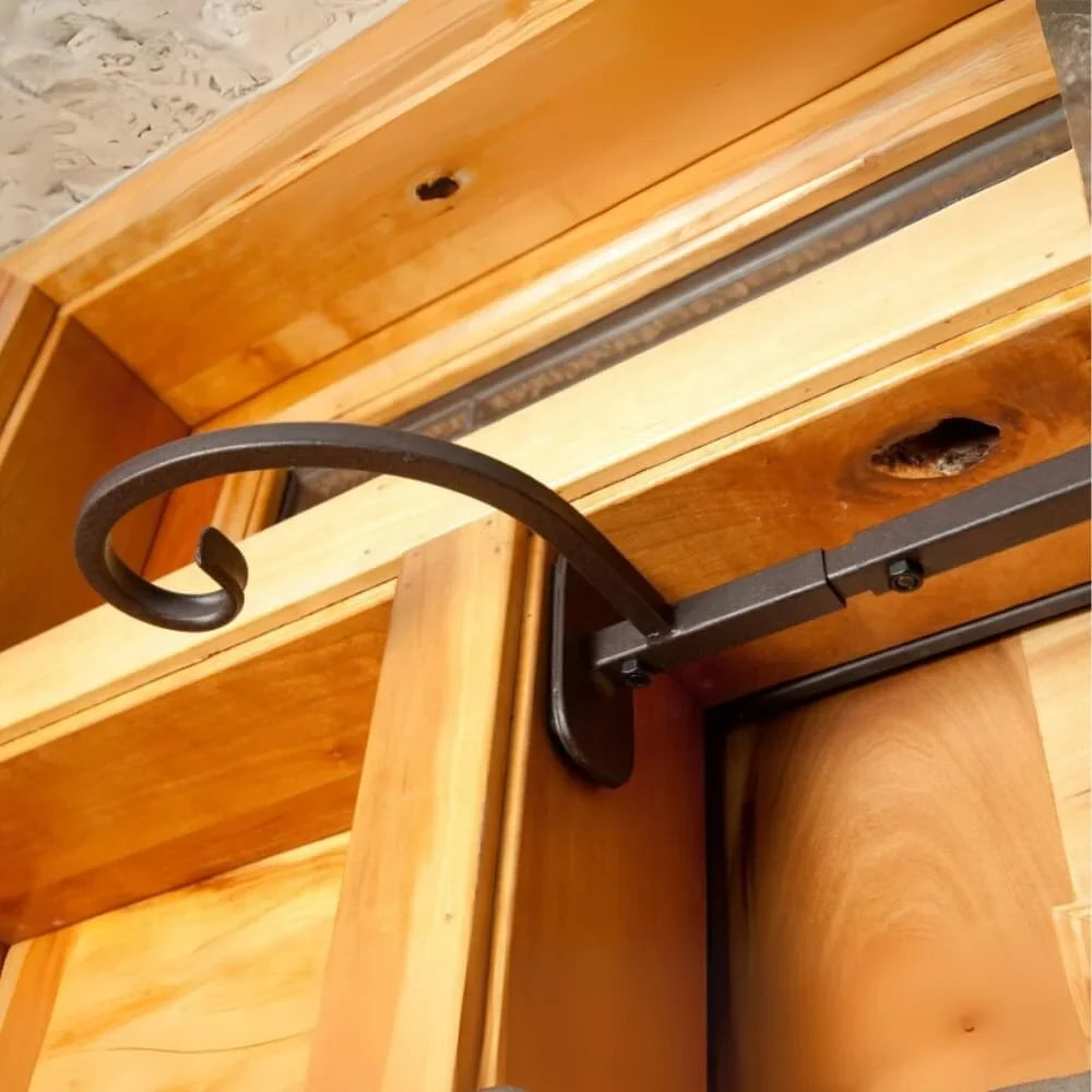 Adjustable no-drill front door garland hangers for renters