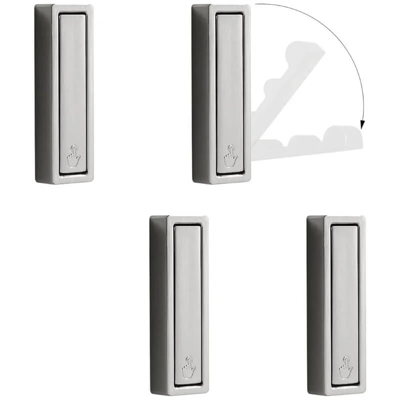 Folding coat hook folded flat against wall in small space
