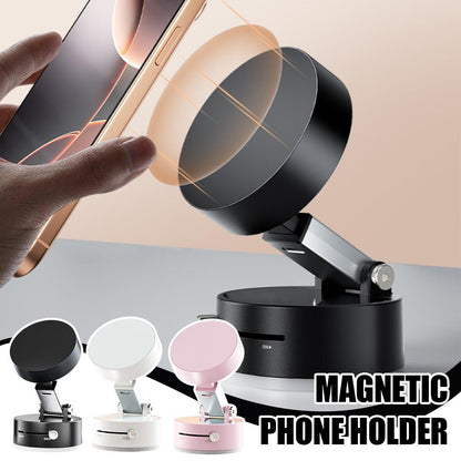 Magnetic phone mount for drivers with one-hand quick release
