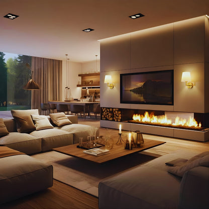 Wireless fabric wall sconce with remote control for renters