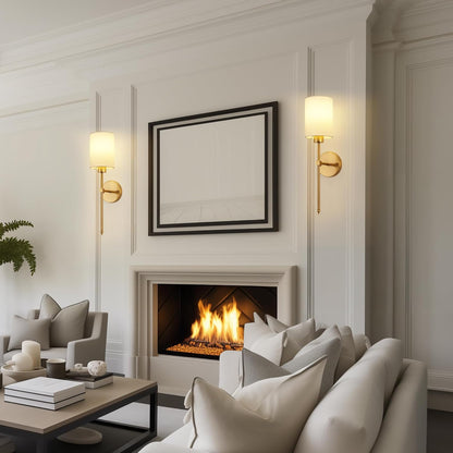 Battery-operated wireless wall sconce with remote control for renters