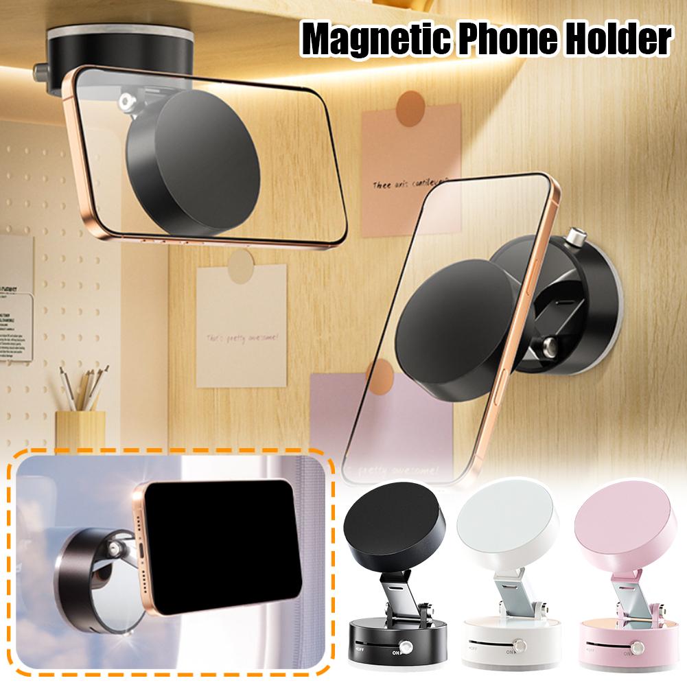 Magnetic phone mount for drivers with one-hand quick release