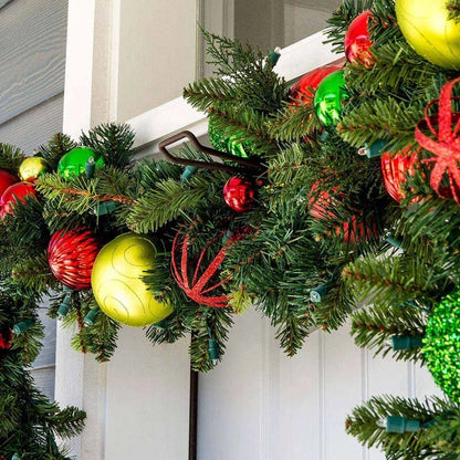 Adjustable no-drill front door garland hangers for renters