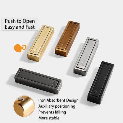 Folding coat hook folded flat against wall in small space