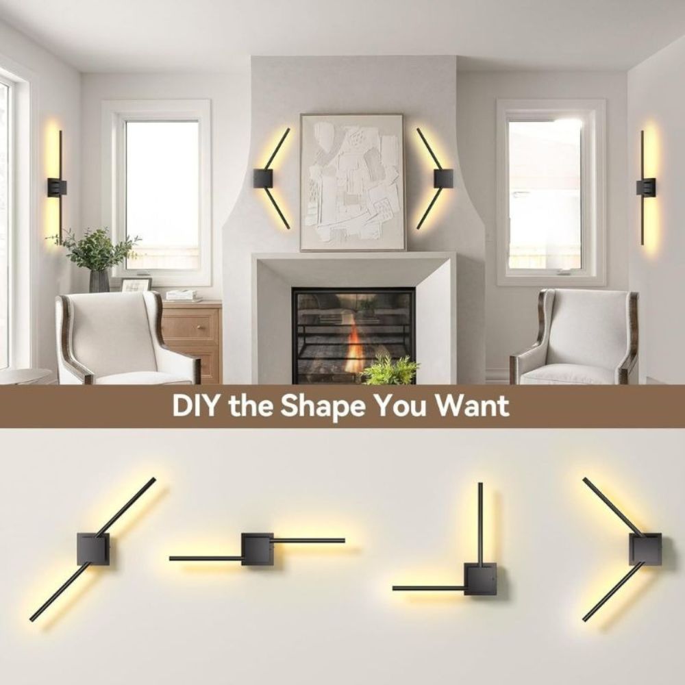 Wireless rechargeable wall sconces for renters, no wiring needed