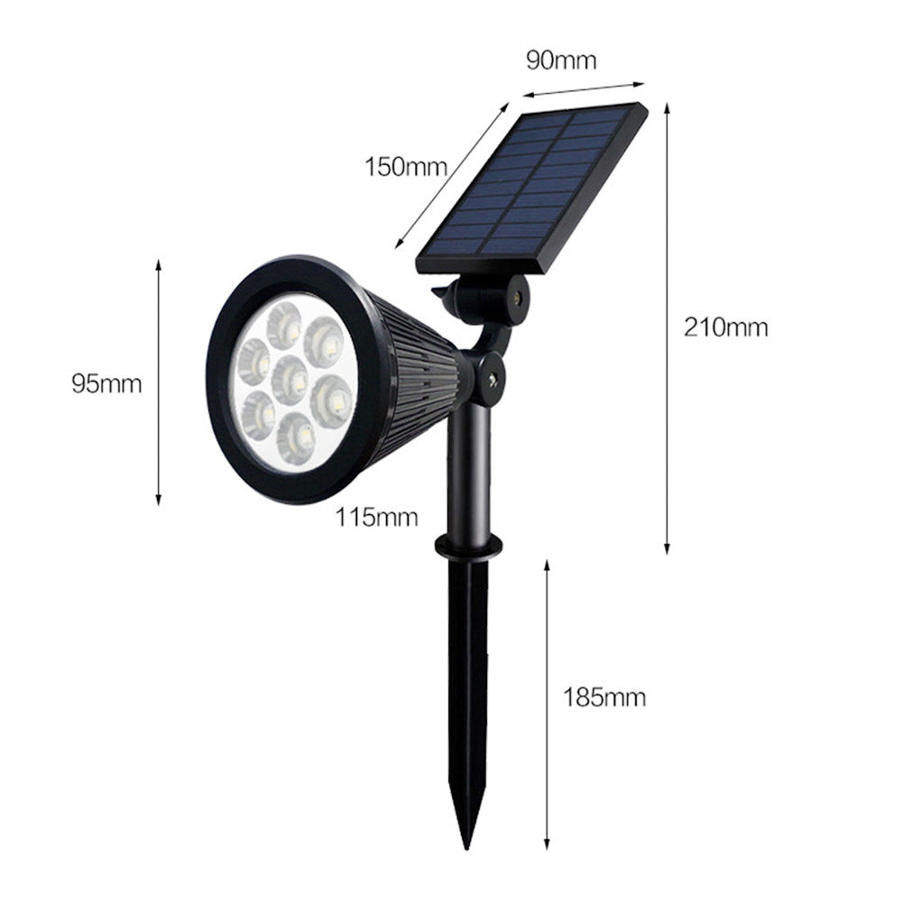Solar garden light for pathways and flower beds, no wiring needed