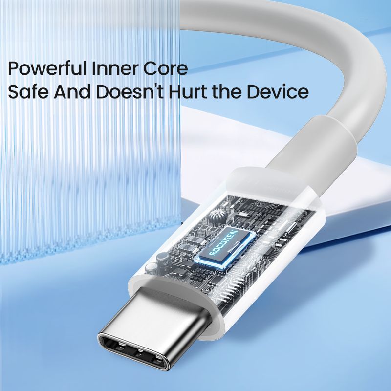 USB-C to USB-C fast charging cable with 60W PD for laptops and phones