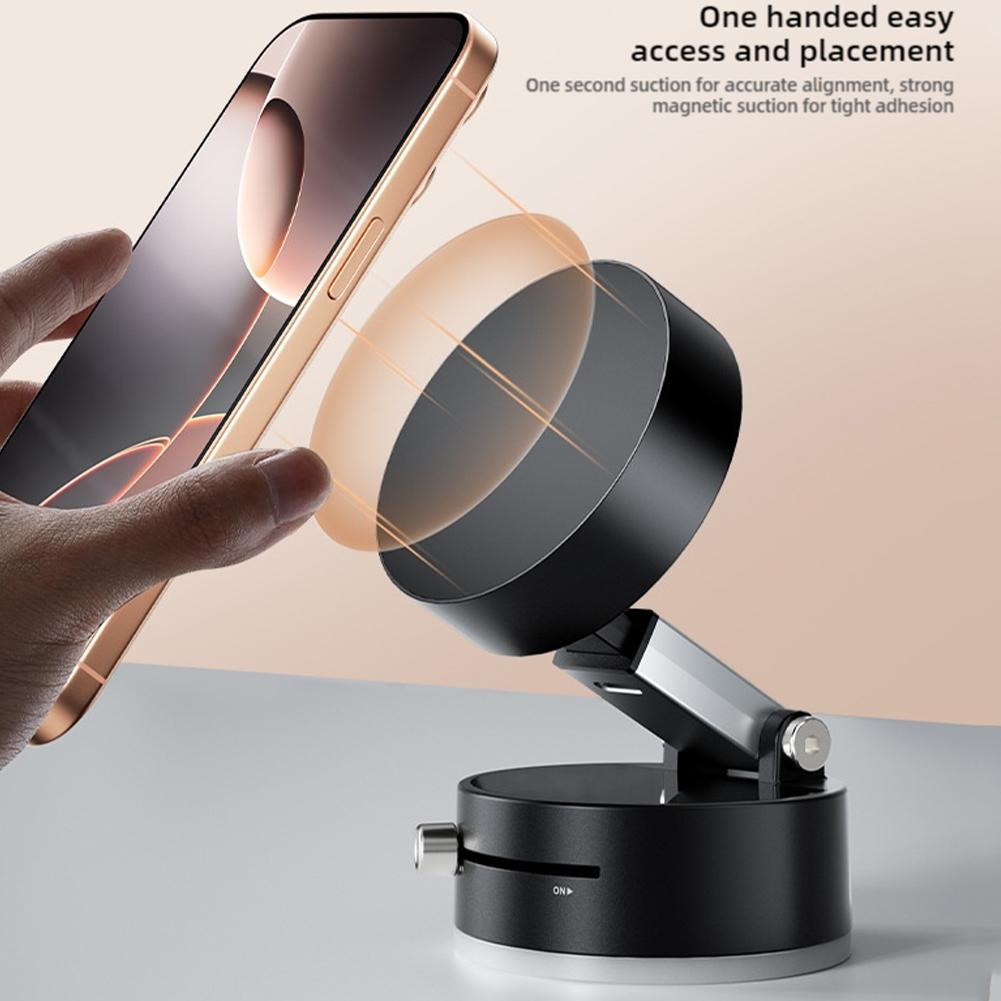 Magnetic phone mount for drivers with one-hand quick release