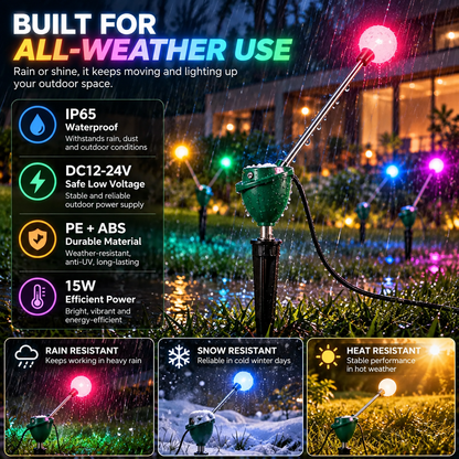 Swaying Firefly Garden Light – 7-Color Kinetic Outdoor Light for Lawn, Garden & Pathway Decor