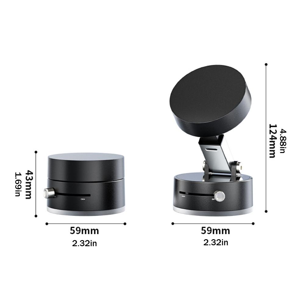 Magnetic phone mount for drivers with one-hand quick release