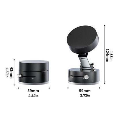 Magnetic phone mount for drivers with one-hand quick release