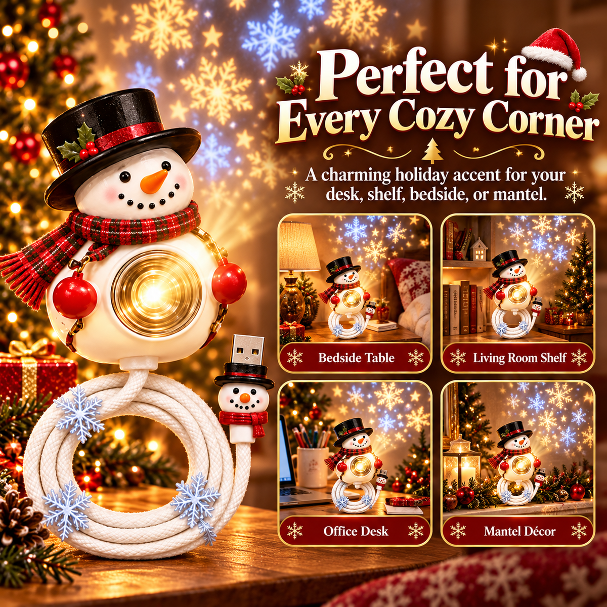 Bring Home Holiday Magic — Snowman Christmas Projector Light With Festive Glow