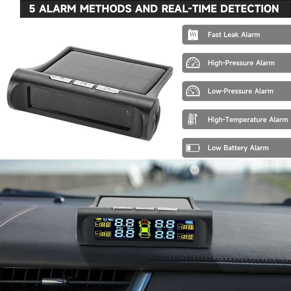 Tire pressure monitoring system with weatherproof sensors for long-distance drivers