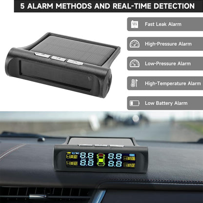 Tire pressure monitoring system with weatherproof sensors for long-distance drivers