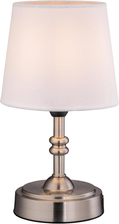Cordless table lamp with rechargeable battery, portable for apartment dwellers