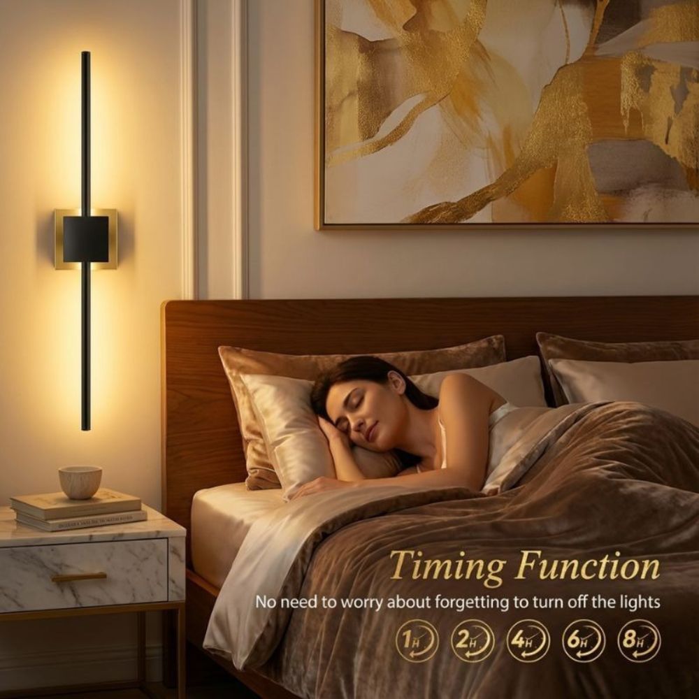 Wireless rechargeable wall sconces for renters, no wiring needed