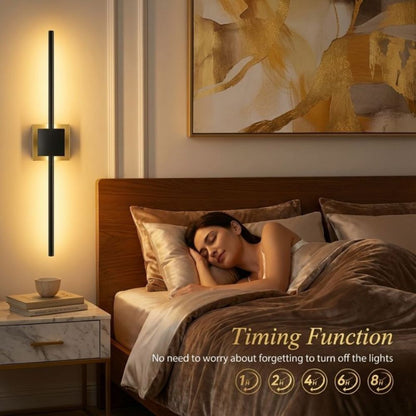 Wireless rechargeable wall sconces for renters, no wiring needed