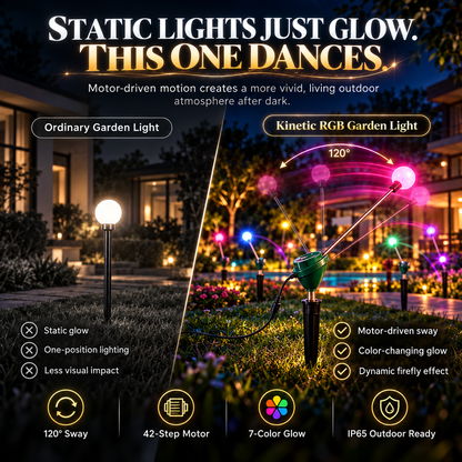 Swaying Firefly Garden Light – 7-Color Kinetic Outdoor Light for Lawn, Garden & Pathway Decor