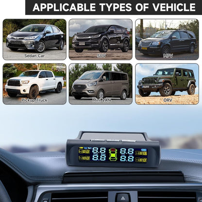 Tire pressure monitoring system with weatherproof sensors for long-distance drivers