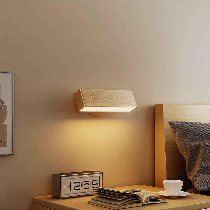 Cordless rechargeable wall sconce with magnetic mount for renters