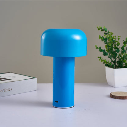 Cordless touch table lamp with mushroom design for bedroom use