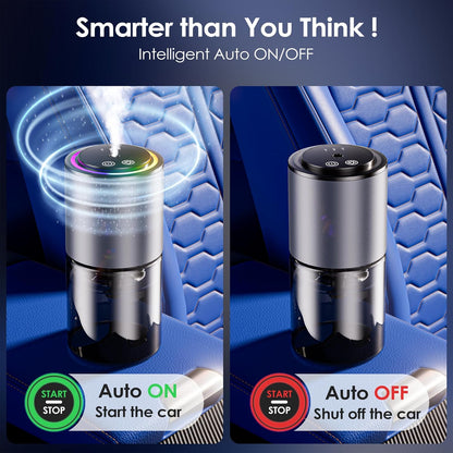 Long-lasting car air freshener with silent operation for drivers
