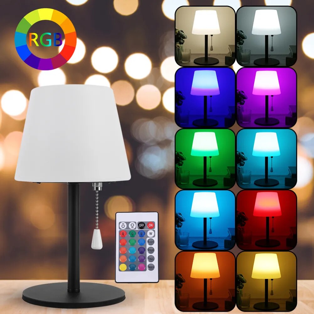 Cordless LED desk lamp with adjustable arm, ideal for remote workers and students