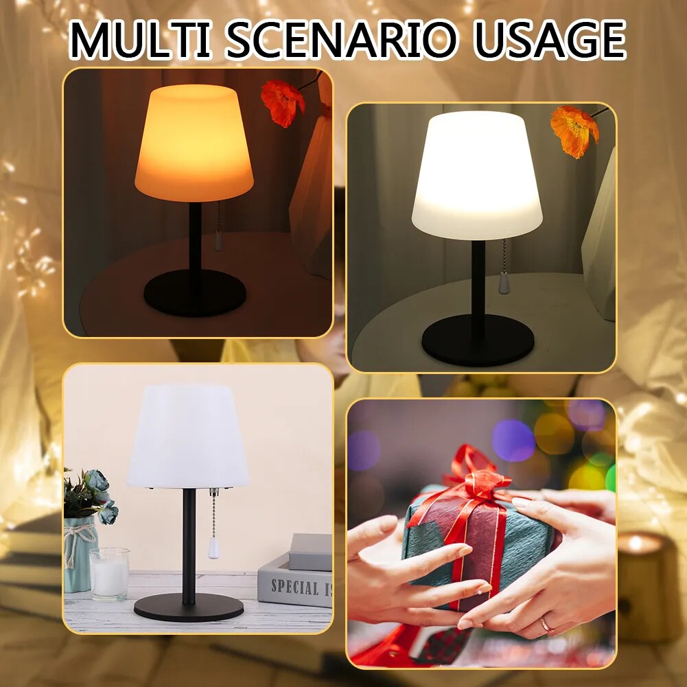 Cordless LED desk lamp with adjustable arm, ideal for remote workers and students