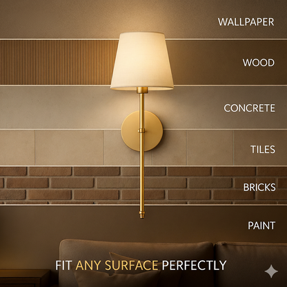 Rechargeable wall sconces with adhesive backing for renters, no drill needed