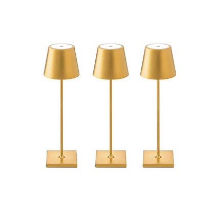 Waterproof cordless table lamp for outdoor entertaining