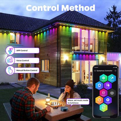 IP67 waterproof smart LED strip lights for outdoor accent lighting