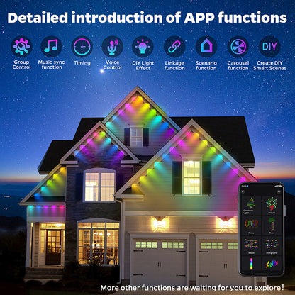 IP67 waterproof smart LED strip lights for outdoor accent lighting