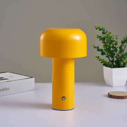 Cordless touch table lamp with mushroom design for bedroom use