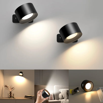 Cordless wall sconce with remote control for renters and homeowners