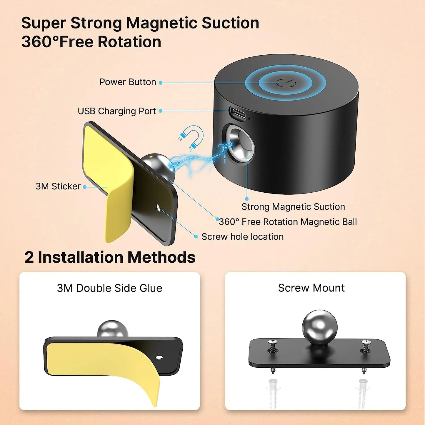 Cordless wall sconce with remote control for renters and homeowners
