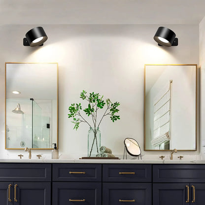 Cordless wall sconce with remote control for renters and homeowners