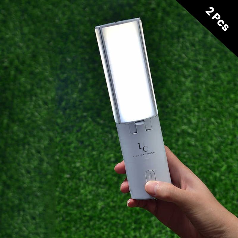 Folding camping lantern with three color modes, compact and portable for campers and hikers