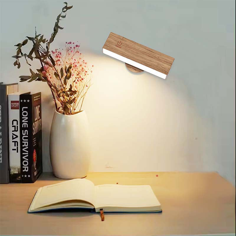 Cordless rechargeable wall sconce with magnetic mount for renters