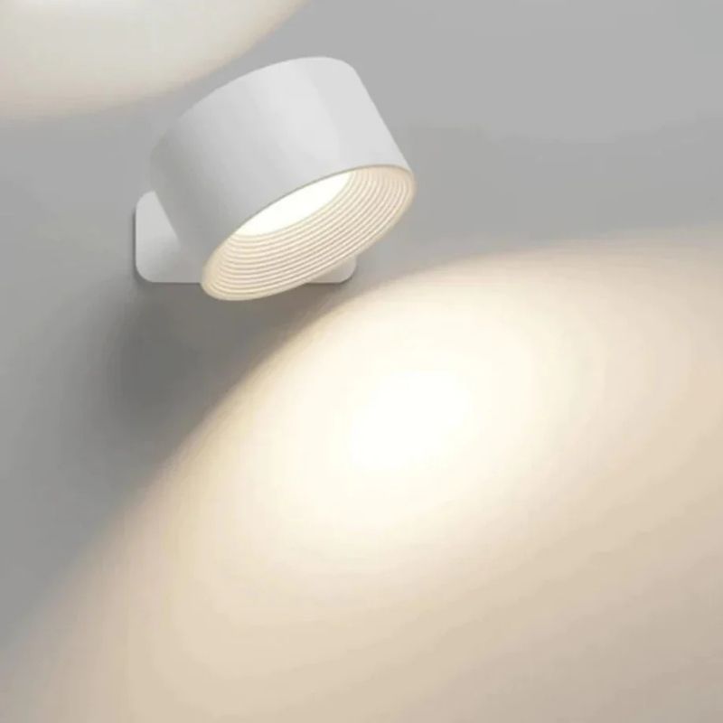 Cordless wall lamp with adhesive mount for renters, no drilling needed