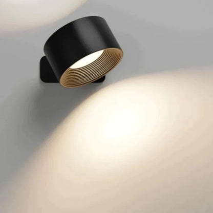 Cordless wall lamp with adhesive mount for renters, no drilling needed