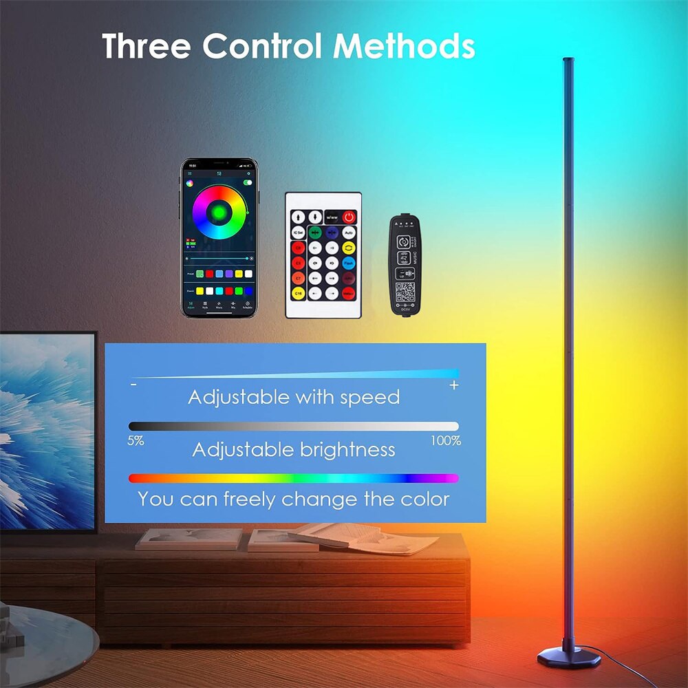 Music sync LED lamp with dynamic color changing lights for gamers