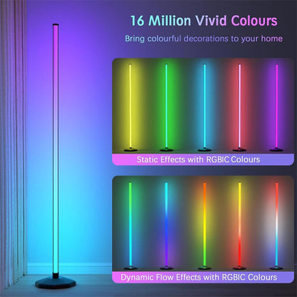 Music sync LED lamp with dynamic color changing lights for gamers