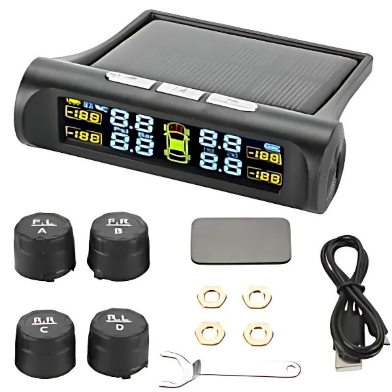 Tire pressure monitoring system with weatherproof sensors for long-distance drivers