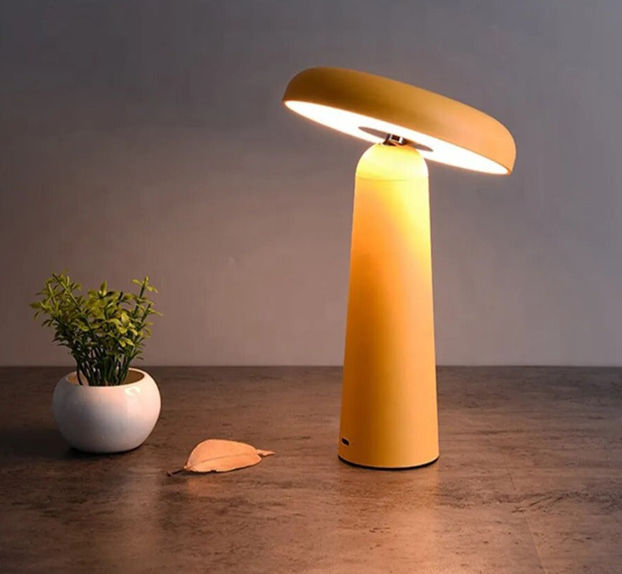 Cordless rechargeable LED table lamp for students and remote workers
