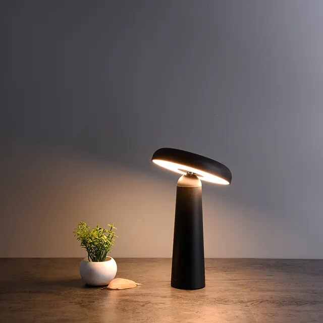 Cordless rechargeable LED table lamp for students and remote workers
