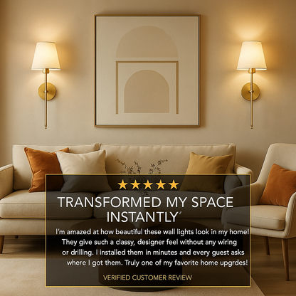 Wireless wall sconces for renters, no drill, rechargeable LED with remote