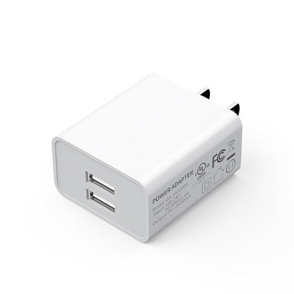 Compact dual-port USB wall charger for travelers